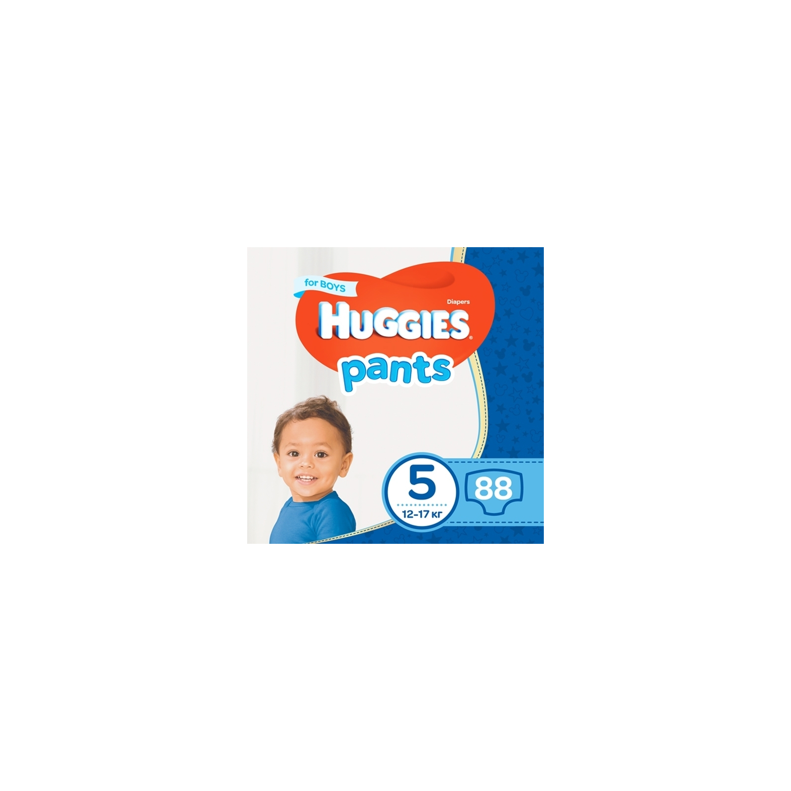 Подгузники Huggies Pants 5 для мальчиков (12-17 кг) 88 шт (44x2) (5029054216453)