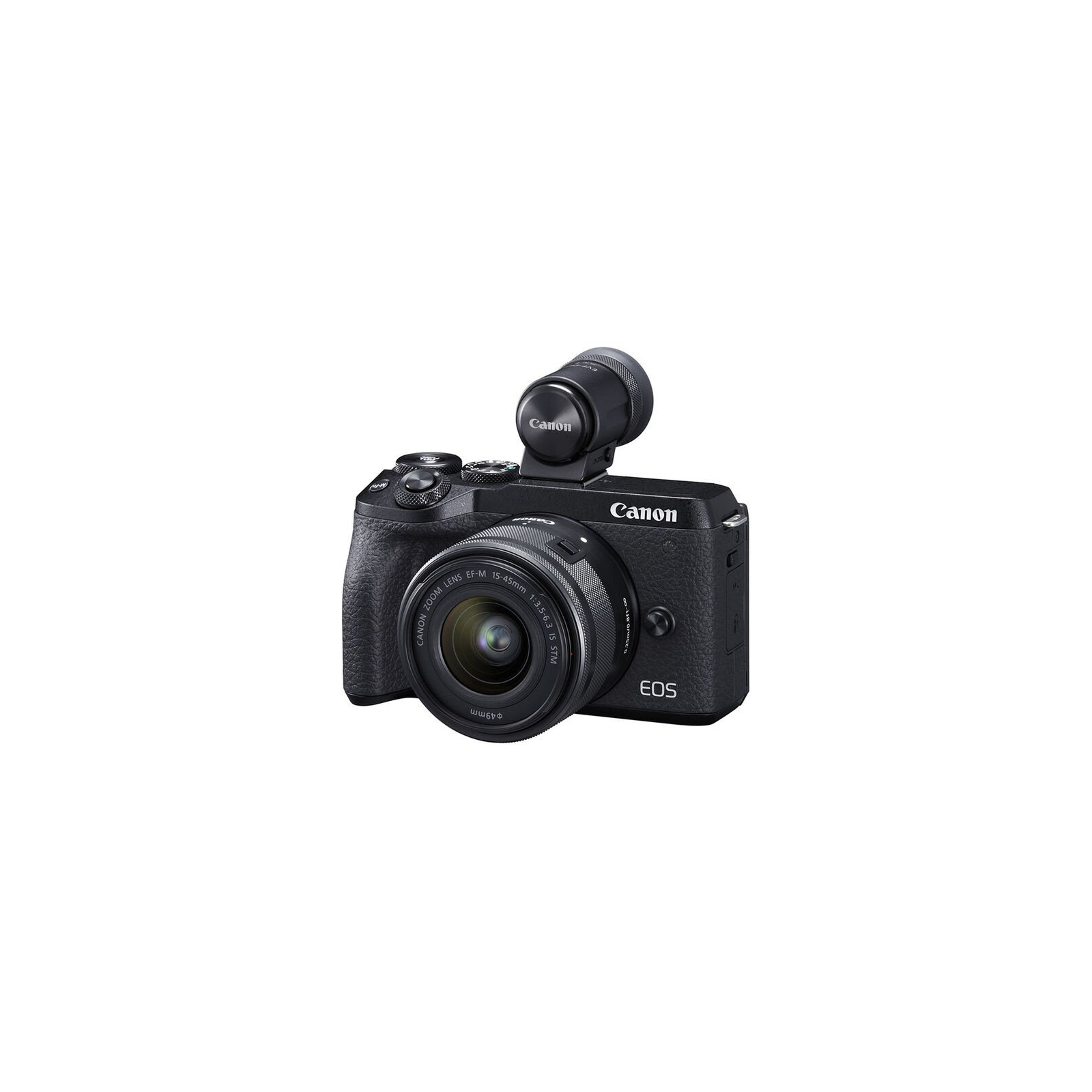 Цифровий фотоапарат Canon EOS M6 Mark II + 15-45 IS STM + EVF Kit Black (3611C053) зображення 2