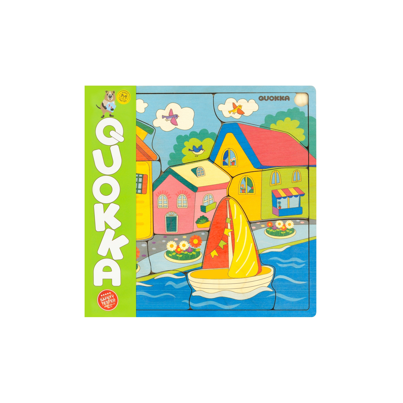 Развивающая игрушка Quokka Пазл-мозаика Домики (QUOKA017PM)