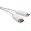 Кабель мультимедийный Display Port to HDMI 1.8m Vinga (VCPDPHDMI1.8WH)