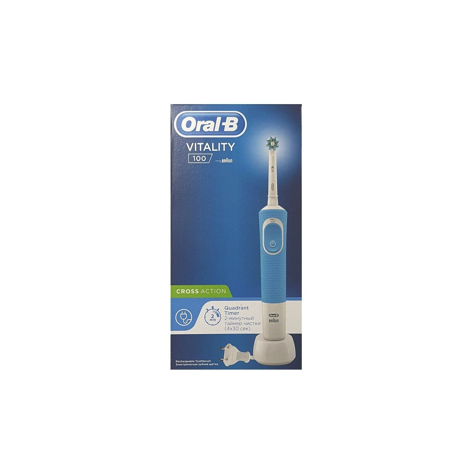 Электрическая зубная щетка Braun D100.413.1 (Oral-B Vitality D100.413.1 PRO Cross Act) изображение 2