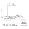 Витяжка кухонна Weilor PGS 9230 IG 1000 LED Strip (PGS9230IG1000LEDStrip) зображення 9