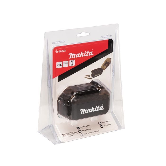 Набор бит Makita в футляре формы батареи LXT 21 шт (B-68323) изображение 3