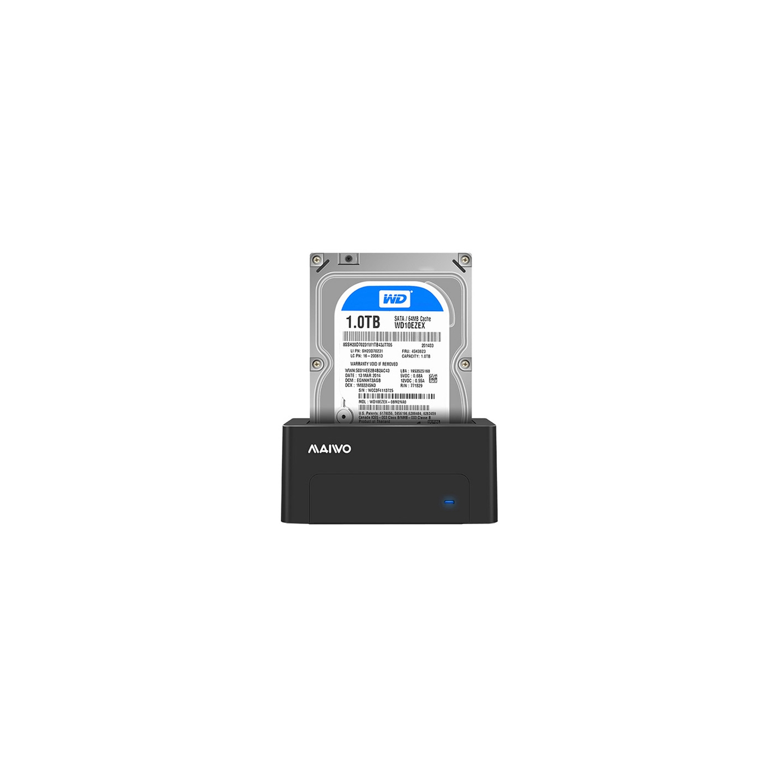 Док-станция для накопителей Maiwo HDD 2.5"/3.5" SATA/SSD USB 3.0 (K308P) изображение 2