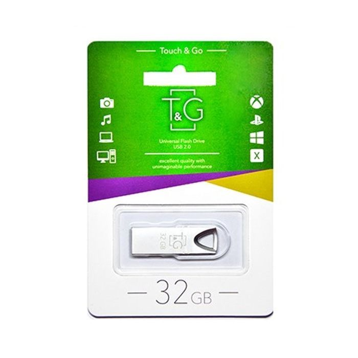 USB флеш накопитель T&G 32GB 117 Metal Series Silver USB 2.0 (TG117SL-32G) изображение 2