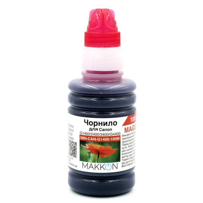 Чернила Makkon для Canon G1400/2400/3400/G4400 100 мл magenta (IMN-CAN-G1400-100M)