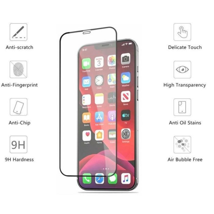 Скло захисне Drobak Apple iPhone 12 Pro Max (Black) (222294) (222294) зображення 2