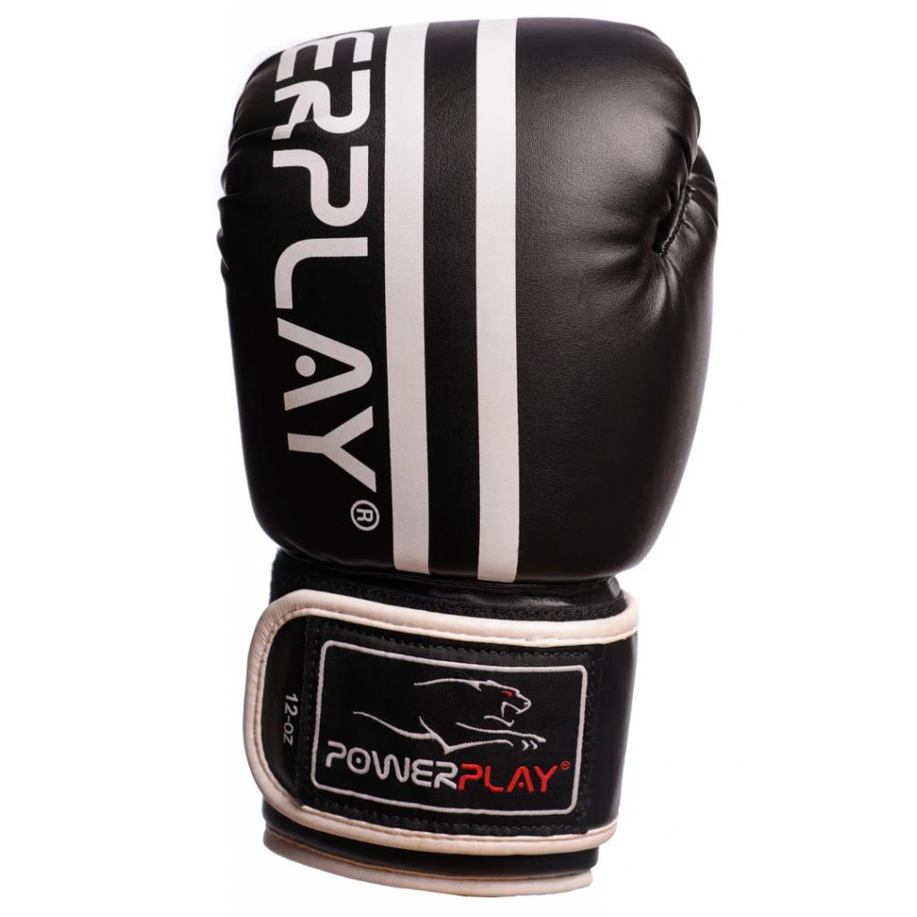 Боксерские перчатки PowerPlay 3010 10oz Black/White (PP_3010_10oz_Black/White) изображение 4