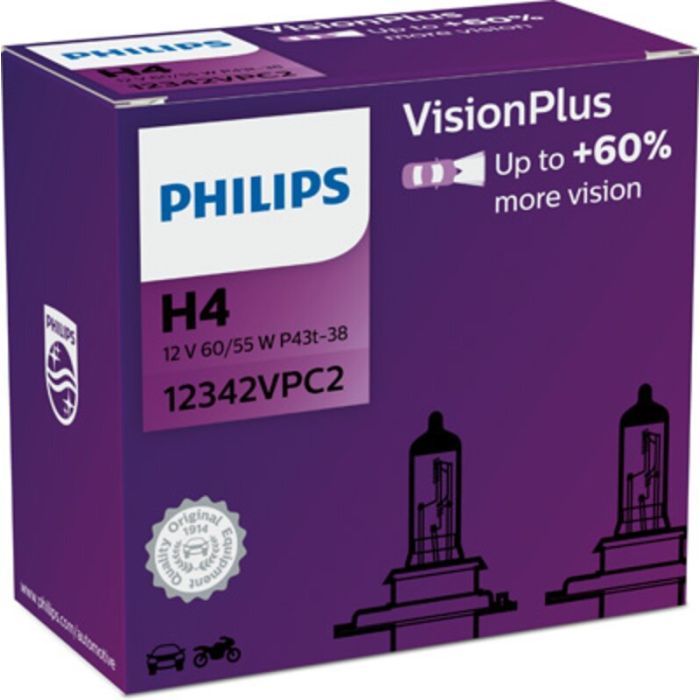 Автолампа Philips галогенова 60/55W (12342 VP C2) зображення 2