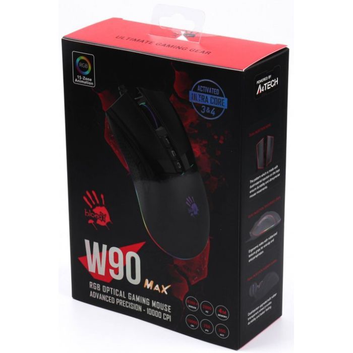 Мышка A4Tech Bloody W90 Max Stone black изображение 8
