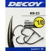 Крючок Decoy KR-23 Black Nickeled 1/0 (10 шт/уп) (1562.03.25) изображение 2