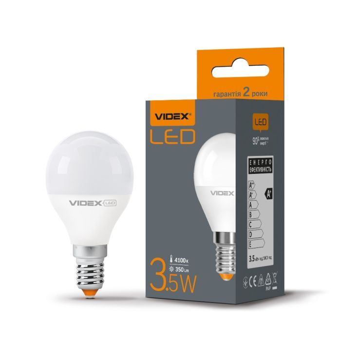 Лампочка Videx LED G45e 3.5W E14 4100K 220V (VL-G45e-35144) зображення 2