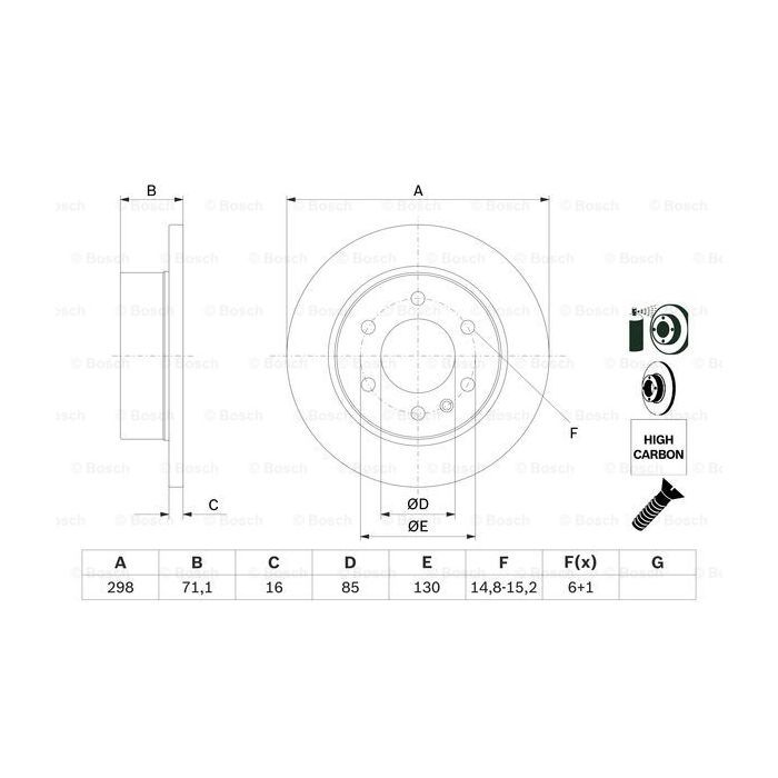 Тормозной диск Bosch 0 986 479 295 изображение 5