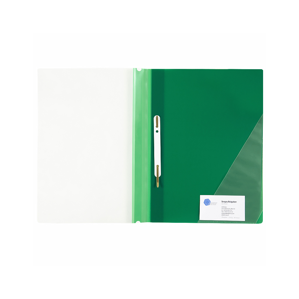 Папка-скоросшиватель Axent А4 с угловым карманом, 170/350 мкм зеленая (1306-25-A) изображение 2