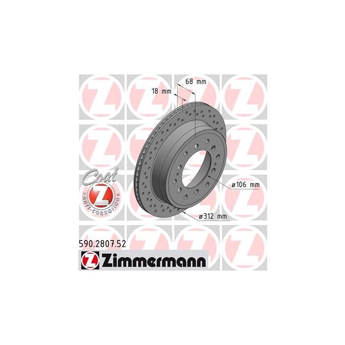 Тормозной диск ZIMMERMANN 590.2807.52