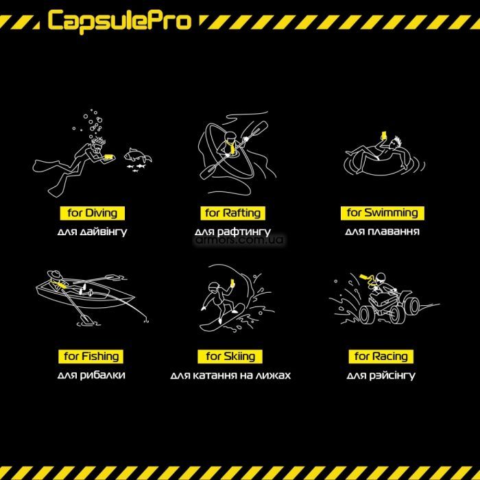 Чохол до мобільного телефона Armorstandart CapsulePro Waterproof Floating Case Black (ARM59232) зображення 2