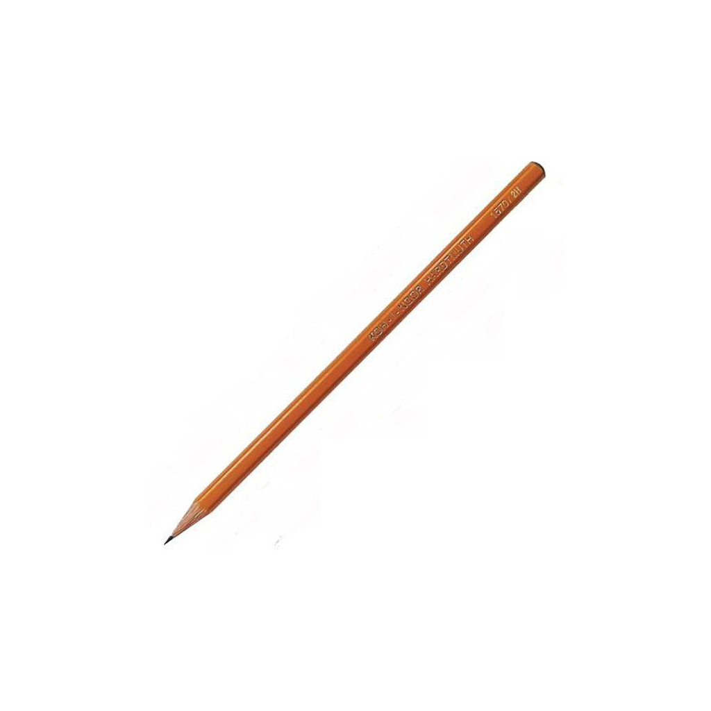 Олівець графітний Koh-i-Noor 2H без гумки корпус Жовтий (1570.2H)
