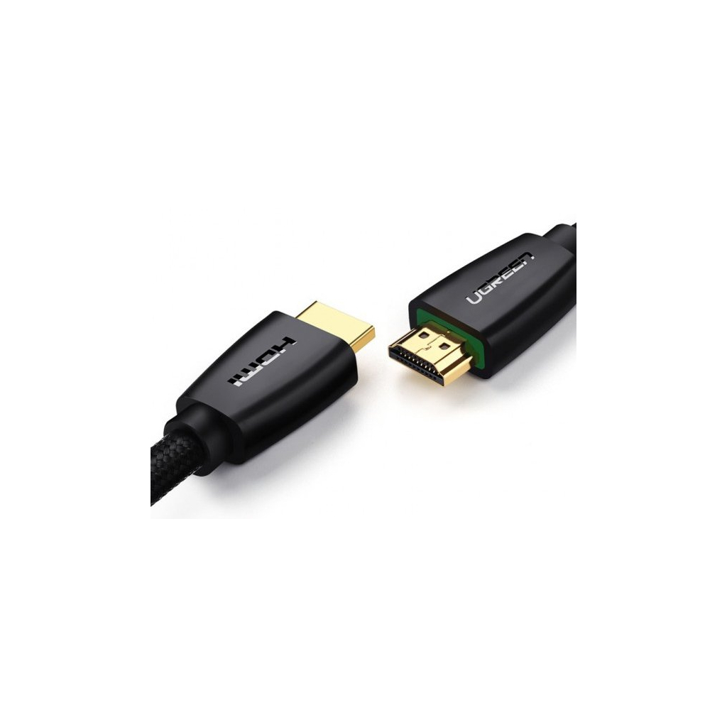 Кабель мультимедійний HDMI to HDMI 1.0m HD118 Nylon Braid (Black) Ugreen (40408) зображення 2