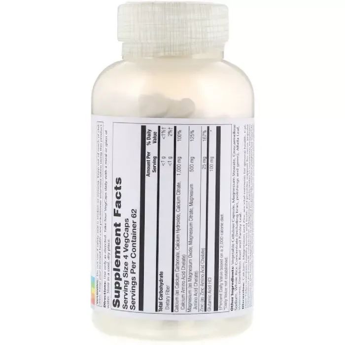 Минералы Solaray Кальций Магний Цинк, Calcium Magnesium Zinc, 250 капсул (SOR-04561) изображение 2
