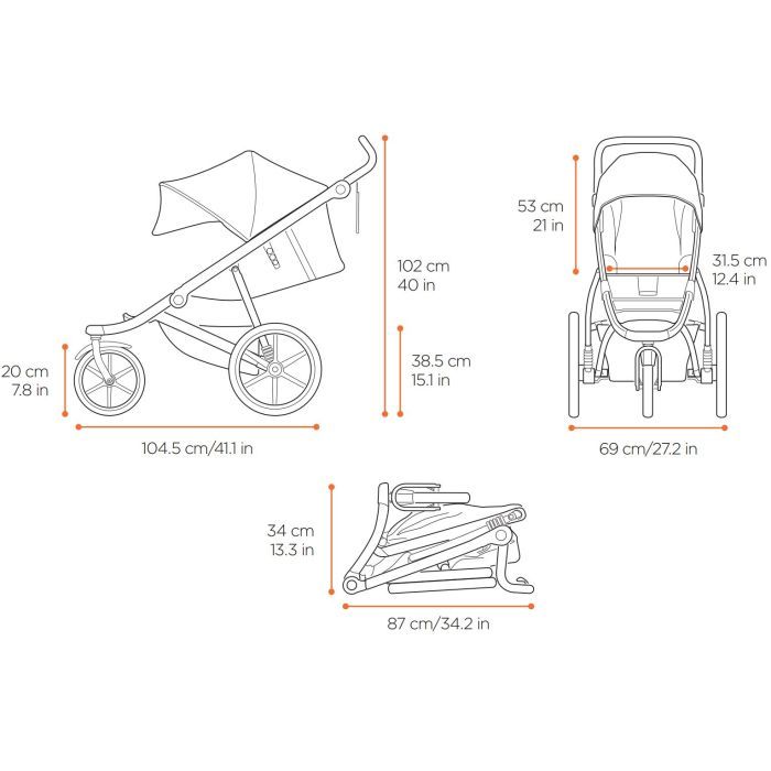 Коляска Thule Urban Glide 2 Dark Shadow (TH 10101950) изображение 5
