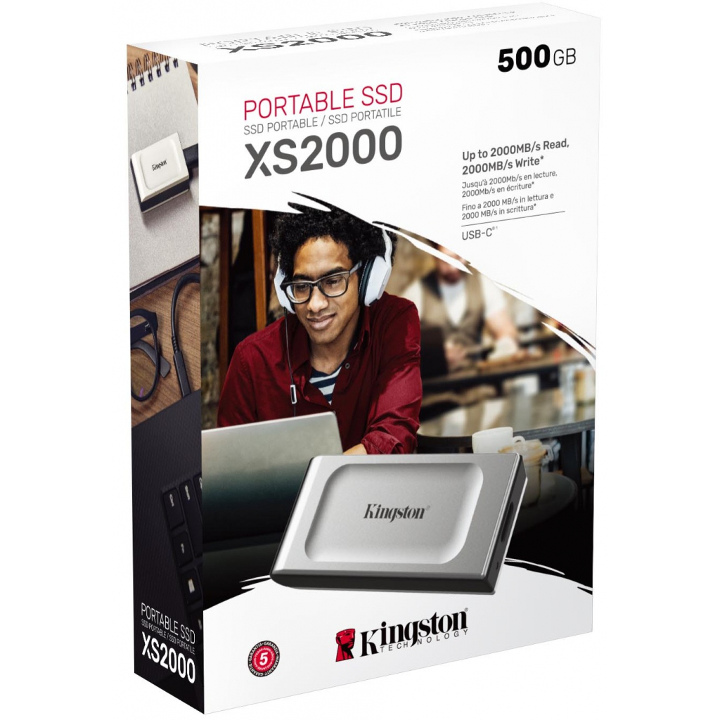 Накопитель SSD USB 3.2 500GB Kingston (SXS2000/500G) изображение 4