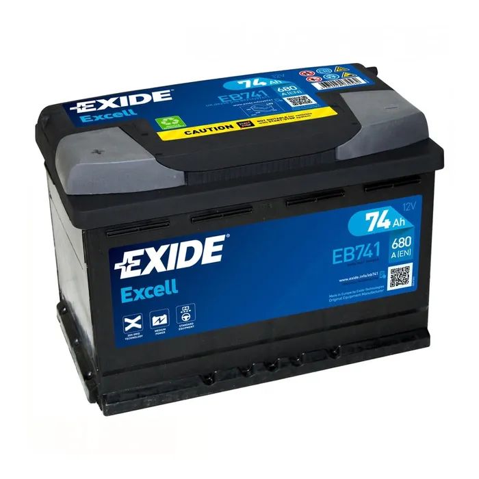 Аккумулятор автомобильный EXIDE EXCELL 74A (EB741) изображение 2