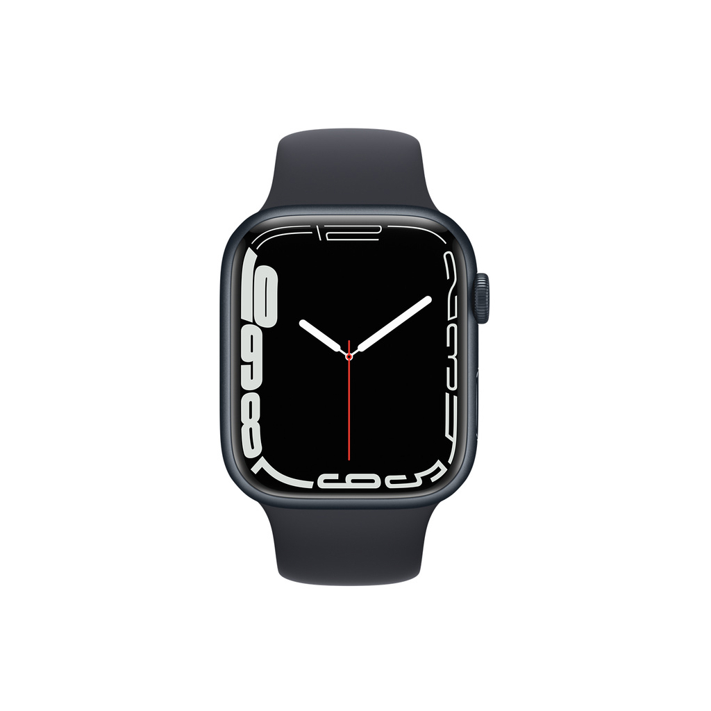 Смарт-годинник Apple Watch Series 7 GPS 45mm Midnight Aluminium Case with Black S (MKN53UL/A) зображення 2