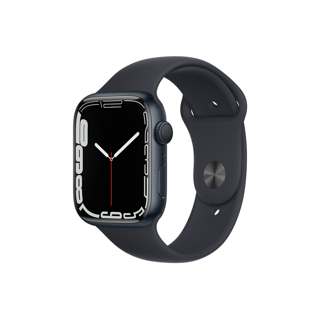 Смарт-годинник Apple Watch Series 7 GPS 45mm Midnight Aluminium Case with Black S (MKN53UL/A)