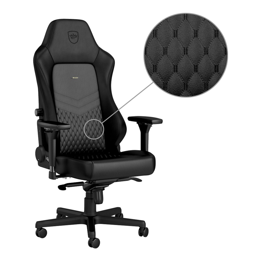 Кресло игровое Noblechairs Hero Real Leather Black (NBL-HRO-RL-BLA) изображение 5