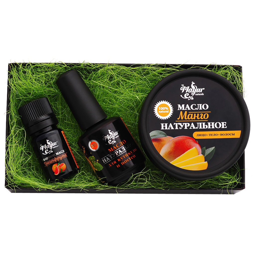 Набор косметики Mayur Масло манго + Масло для кутикулы + Эф. масло грейпфрута (2200160407178) изображение 2