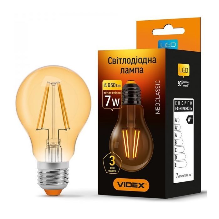 Лампочка TITANUM Filament A60 7W E27 2200K бронза (TLFA6007272A)