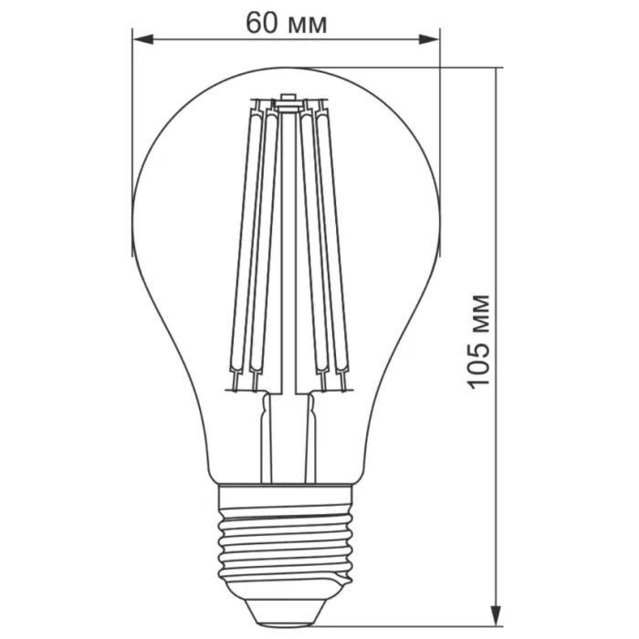 Лампочка TITANUM Filament A60 7W E27 2200K бронза (TLFA6007272A) изображение 3