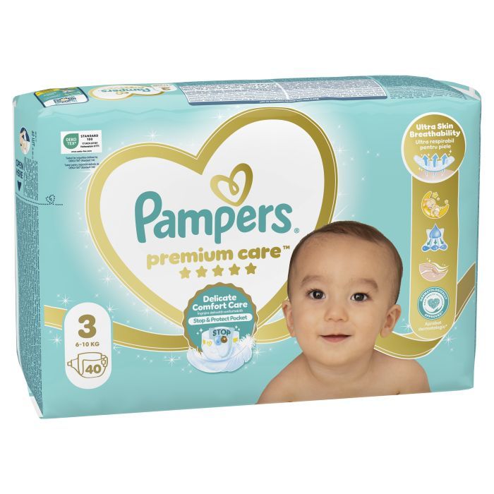 Подгузники Pampers Premium Care Midi Размер 3 (6-10 кг), 60 шт (4015400274780) изображение 2
