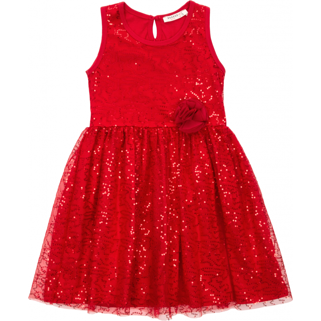 Платье Breeze праздничное с пайетками (12740-140G-red)