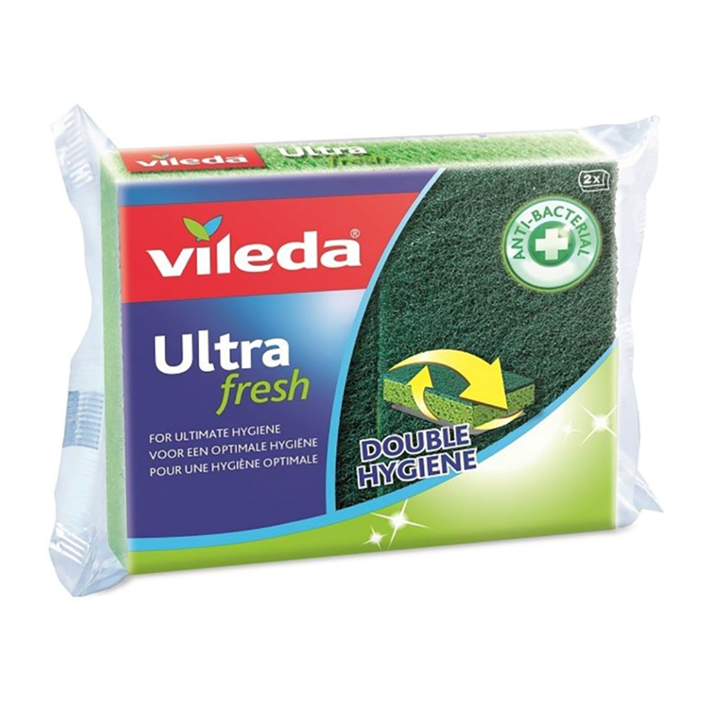 Губки кухонні Vileda Ultra Fresh антибактеріальні 2 шт. (4023103200982)