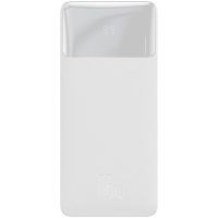 Батарея универсальная Baseus Bipow 30000mAh, 15W, inp:USB-C/Micro-USB/3A, out:USB-C/2*USB-A/3A, white (PPDML-K02)