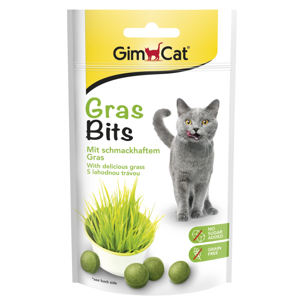 Витамины для кошек GimCat GrasBits витаминизированные таблетки с травой 40 г (4002064417271/4002064417653)