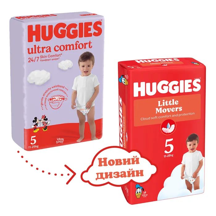 Подгузники Huggies Little Movers 5 (12-22 кг) Mega 58 шт (5029053548784) изображение 3