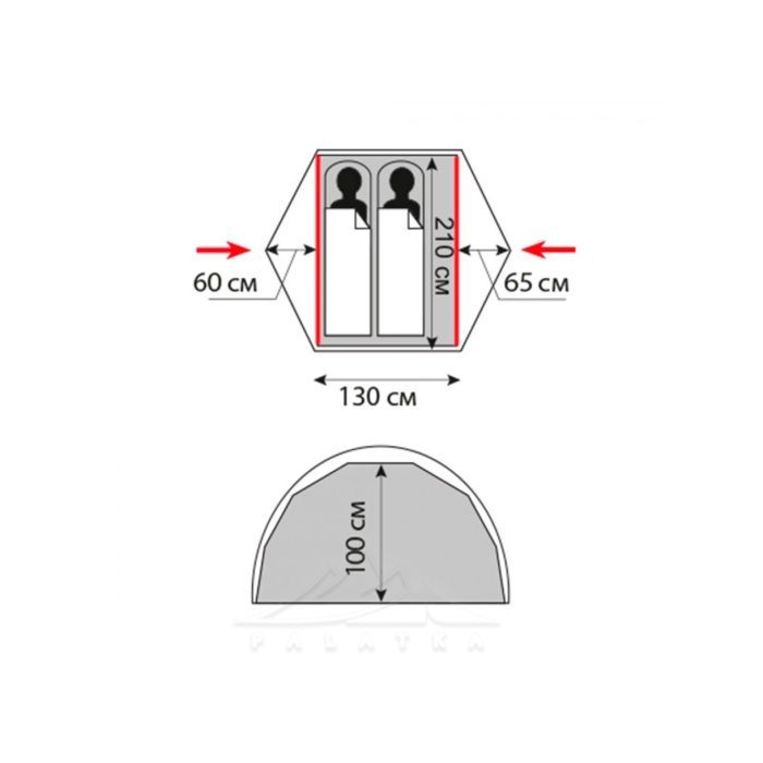 Палатка Tramp Cloud 2 Si Red (TRT-092-red) изображение 2