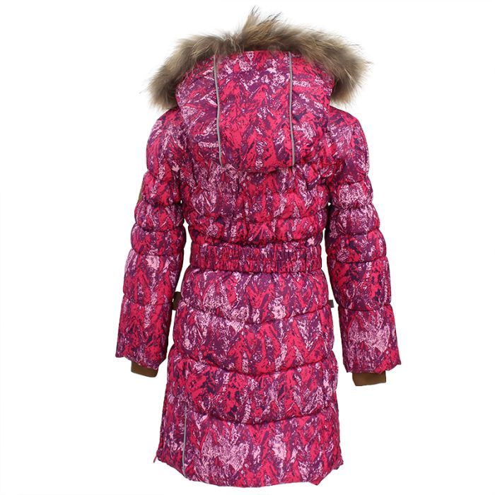Пальто дитяче Huppa YASMINE 12020055 фуксія з принтом 104 (4741468561776) зображення 2