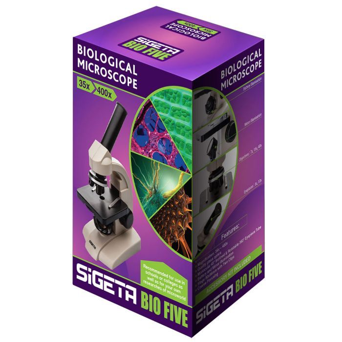 Мікроскоп Sigeta Bio Five 35x-400x (65227) зображення 9