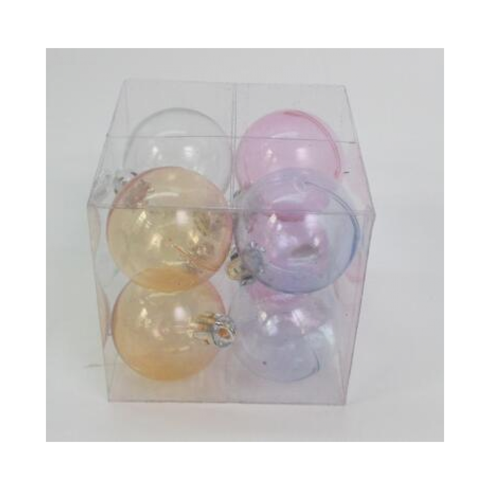 Елочная игрушка Novogod`ko 8 шт прозрачные mix 4 см (974406)