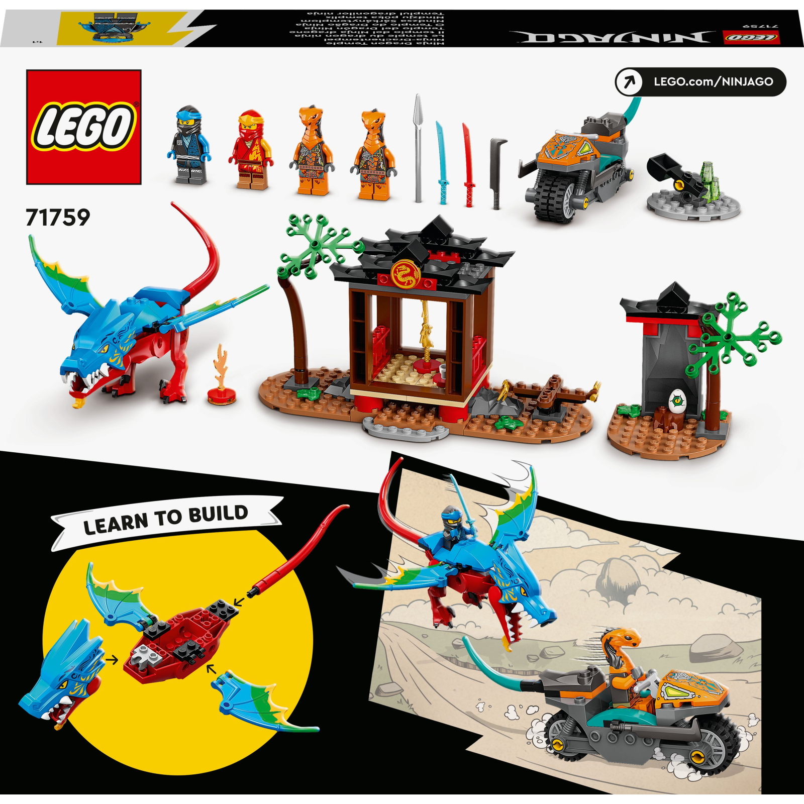 Конструктор LEGO Ninjago Храм ніндзя-дракона 161 деталь (71759) зображення 10