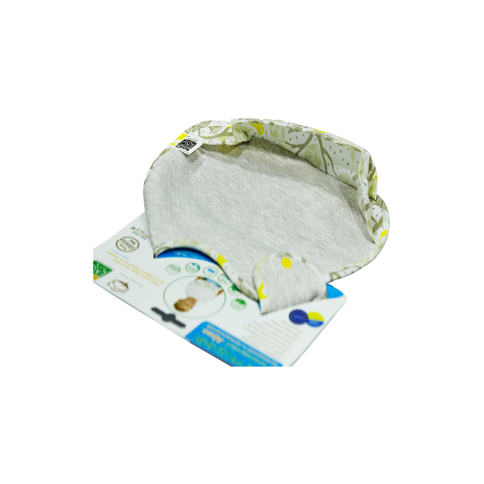 Слюнявчик Еко Пупс Jersey Abso непромокаемый с карманом 26х31 (меланж Цветы) (WBJA014) изображение 2