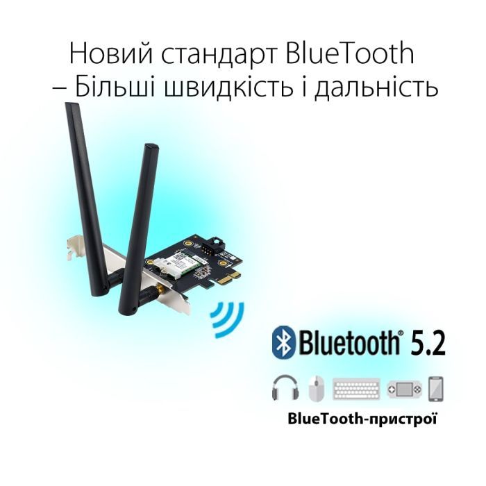 Мережева карта Wi-Fi ASUS PCE-AX1800 зображення 7