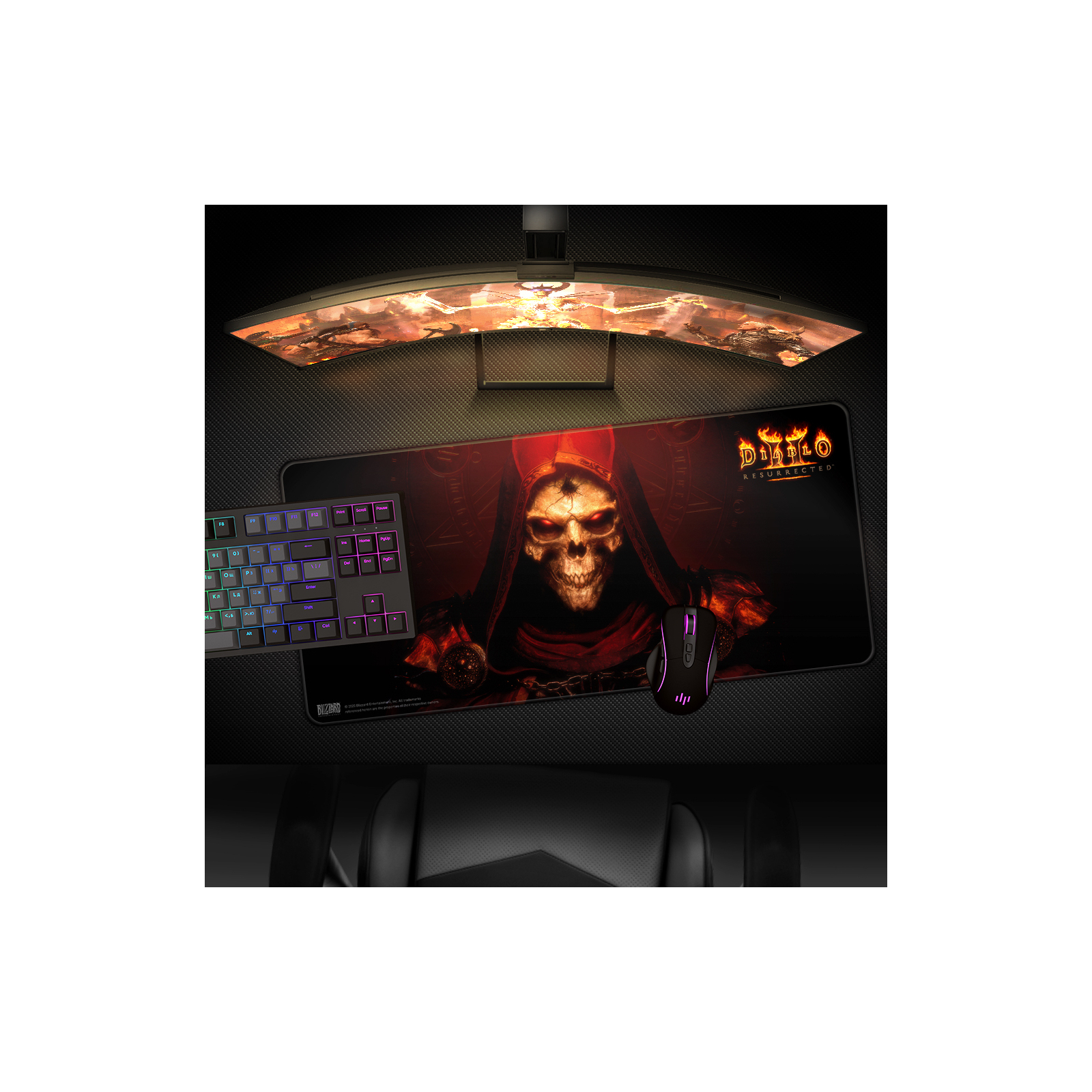 Коврик для мышки Blizzard Diablo 2 Resurrected Prime Evil XL (FBLMPD2SKELET21XL) изображение 3