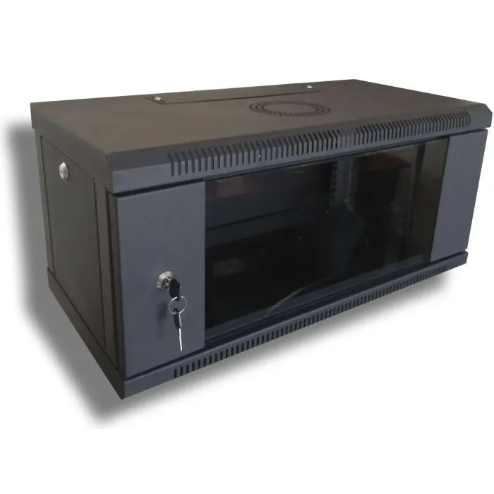 Шкаф настенный Hypernet 4U 19" 600x350 (WMNC-350-4U-FLAT-BLACK)
