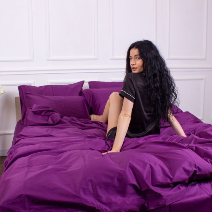 Постельное белье MirSon Сатин 0846 Lilac 220х240 King Size (2200002025867) изображение 5