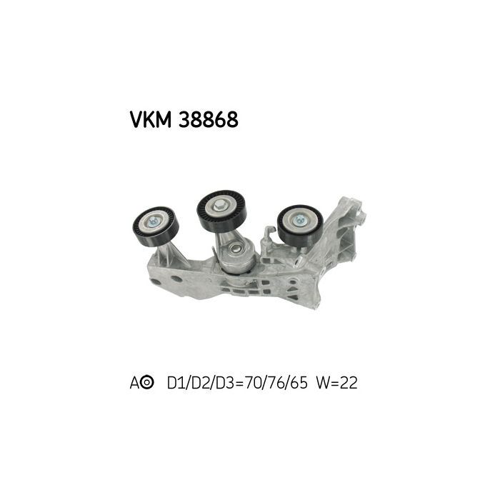 Натягувач ременя з роликом SKF VKM 38868