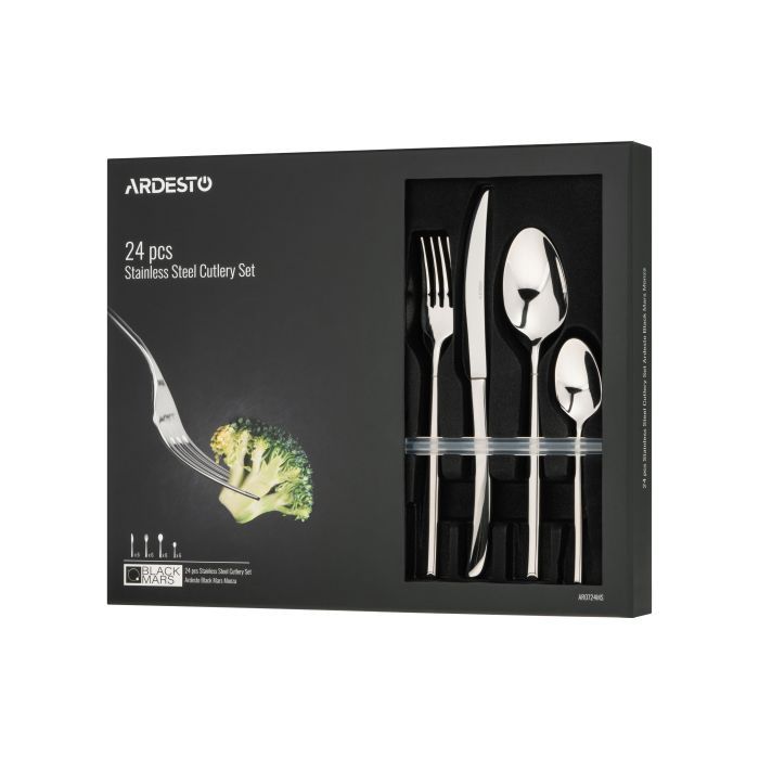 Набор столовых приборов Ardesto Black Mars Monza 24 пр (AR0724MS) изображение 3